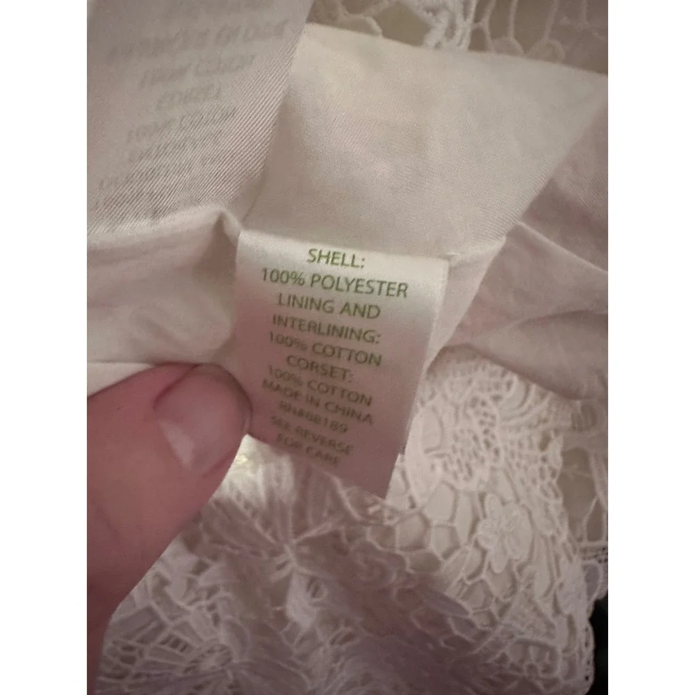 Lilly Pulitzer Sienna Strapless Lace Dress ‎ Ribbon Belt Party Wedding Size 8 - Picture 3 of 5